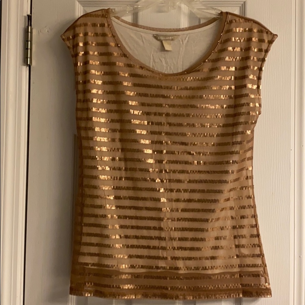 Gold sequin blouse